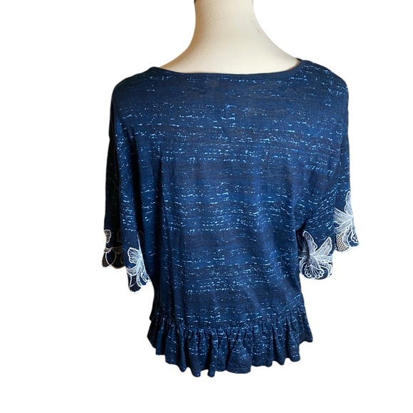 Anthropologie Pilcro Orchid Embroidered Blouse - Picture 6 of 7